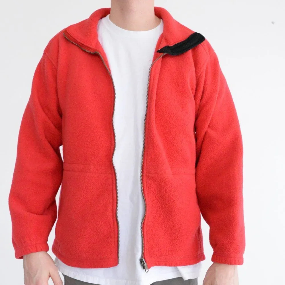 VTG 90's Wind River Outfitters Gorpcore Quarter  Zip Pullover Red Fleece Sweater